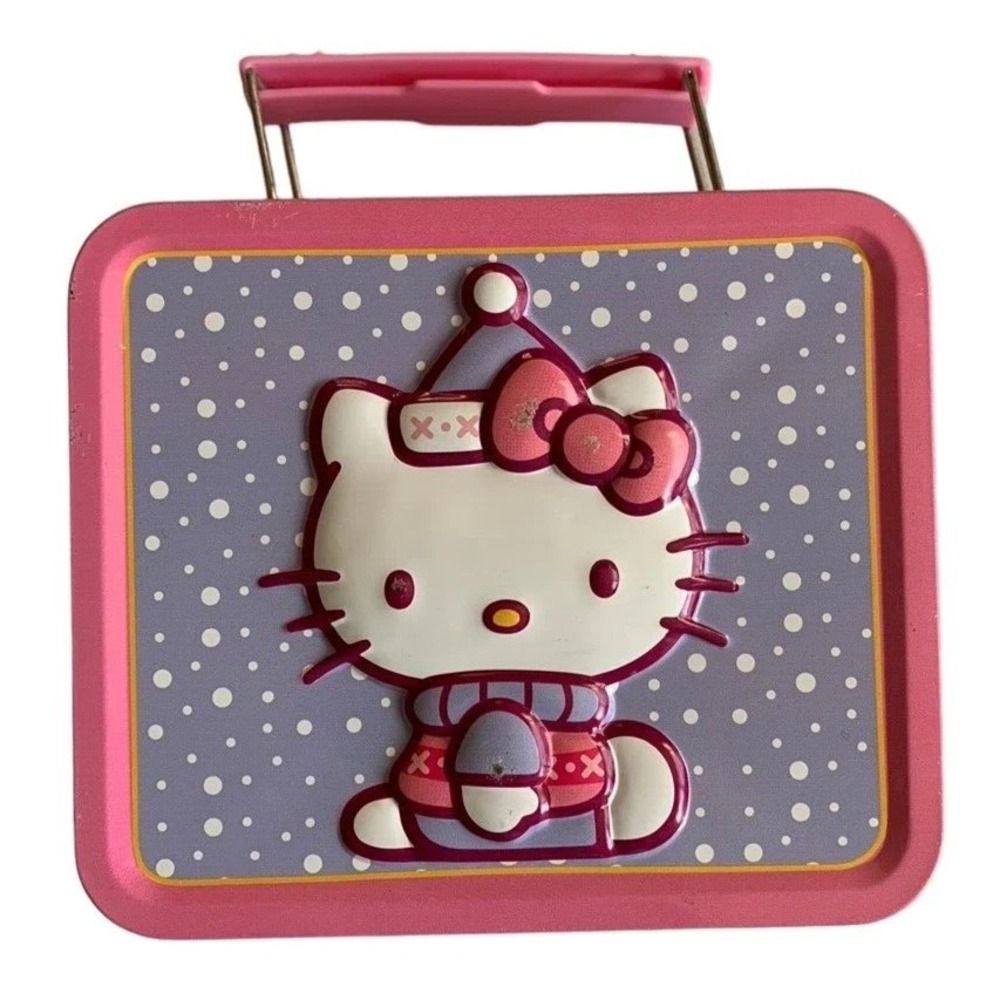 NWTS 2002 Hello Kitty Sanrio Mini Lunch Box Empty Tin Y2K 2000s